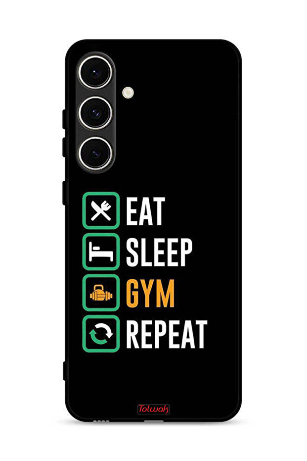 غطاء حماية لهاتف Samsung Galaxy M56 5G Eat Sleep Gym Repeat