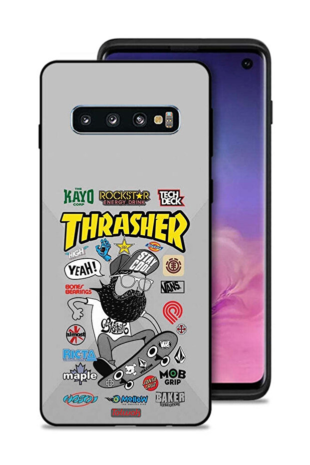 غطاء حماية لهاتف Samsung Galaxy S10 ملصق Thrasher