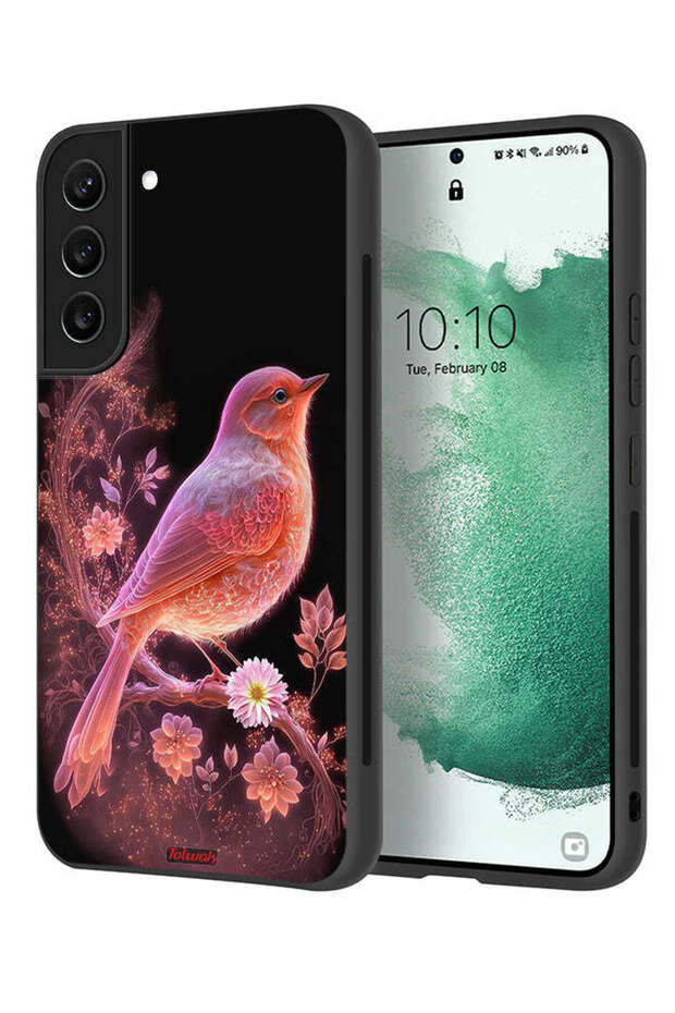 غطاء حماية لهاتف سامسونج جالاكسي S22 بلس 5G برسومات طيور لطيفة
