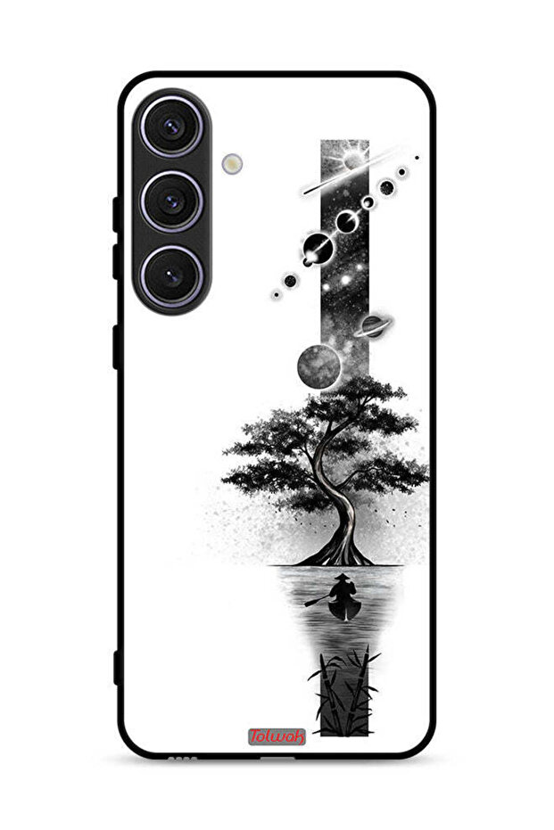 غطاء حماية لهاتف Samsung Galaxy S25 Plus بتصميم فن الأرض والفضاء