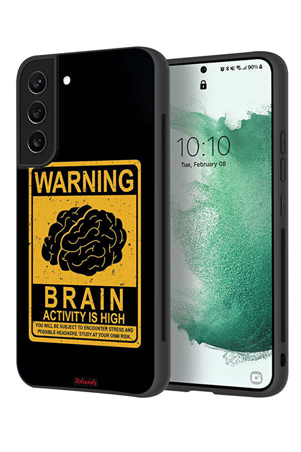 غطاء حماية لهاتف Samsung Galaxy S22 Plus 5G تحذير: نشاط الدماغ مرتفع