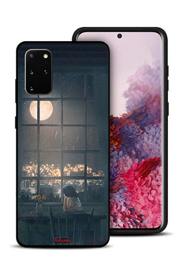 Samsung Galaxy S20 Plus Protective Case Cover Looking At Moon Art
