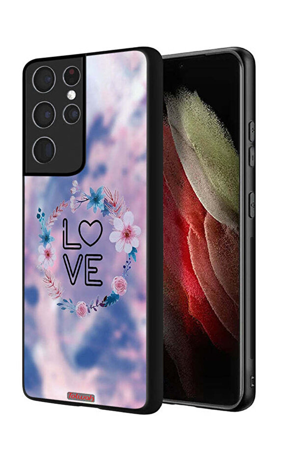 Samsung Galaxy S21 Ultra 5G Protective Case Cover Love In Flowers Ring Art