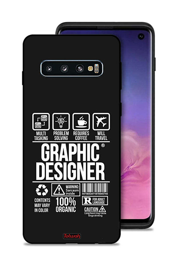 غطاء حماية لهاتف Samsung Galaxy S10 - ملصق مصمم جرافيكي