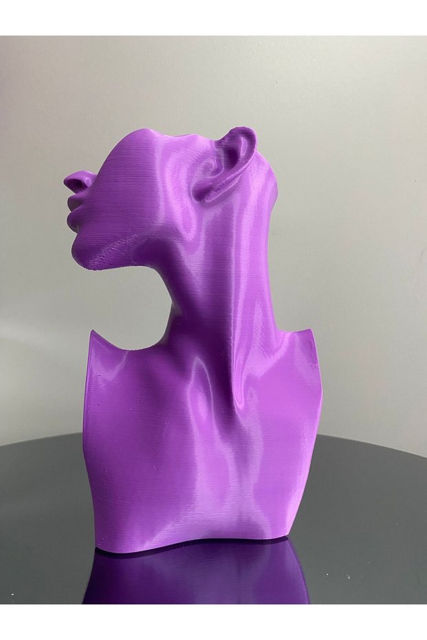 Purple Color Decorative Jewelry Manikin Stand 23cm Jewelry Organizer Jewellery Earring Necklace Displaying