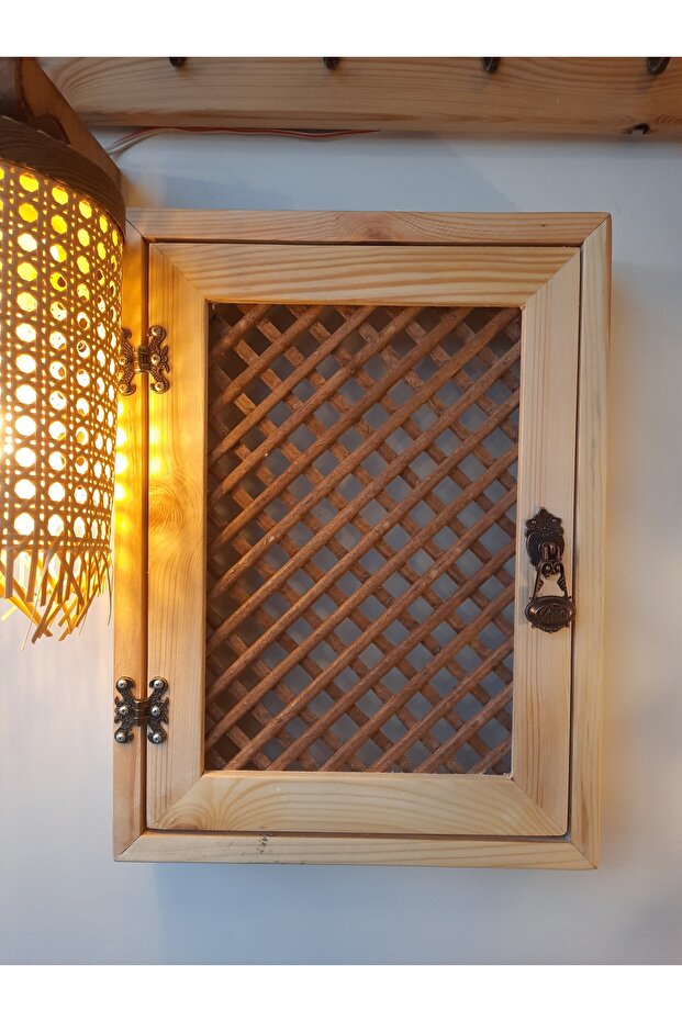 💯100 Çam Ağacından Ahşap Sigorta Gizleme Kutusu Modem Gizleme kutusu - 1