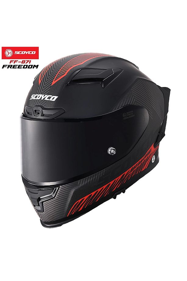 Freedom Full Face Kask FF-871 – Güneş Vizörlü, DOT/CE Onaylı, Intercom Uyumlu - 2