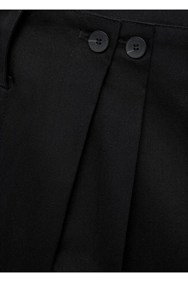 Düğmeli pamuklu pantolon - 5