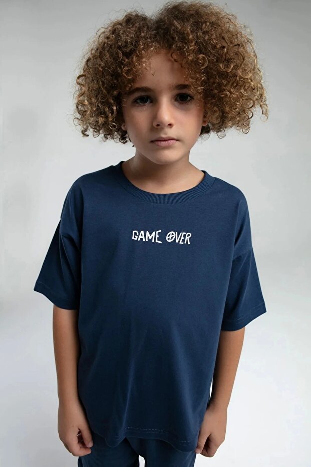 Boy's bermuda set - dark indigo - 4