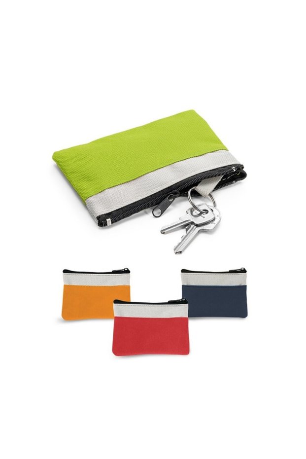 Multifunctional pouch with zipper and a keychain inside