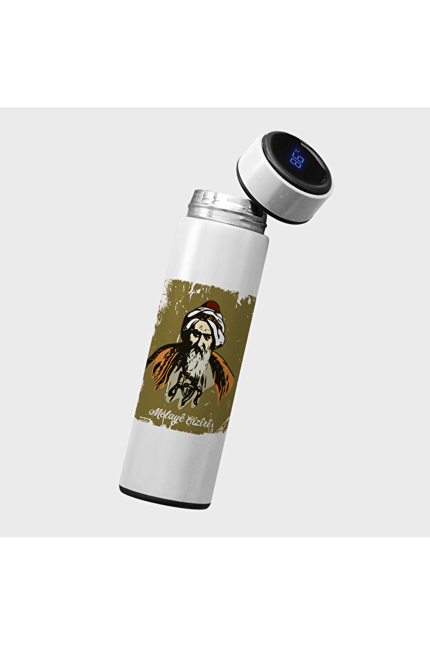 Termosa Melaye Cizirî - Melaye Cizir Illustrated Thermos