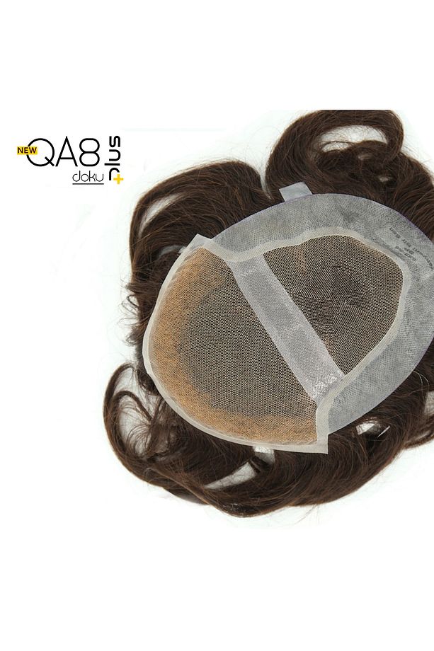 PROTEZ SAÇ QA8PLUS 6X8 RENK 1B İNCE TELLİ HER YÖNE TARANABİLEN ALT YAPI %100 İNSAN SAÇI - 6