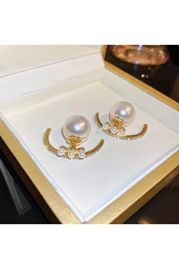 Shine with Elegant Stone Pearl Earrings