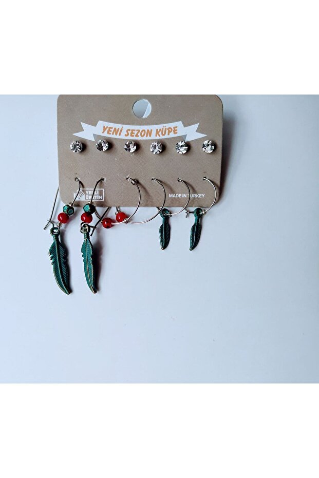 Set of 6 Earrings to Complete Your Elegance