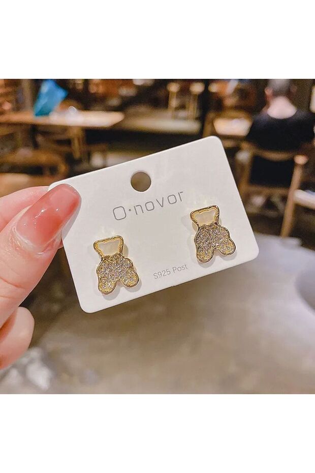 Stone Bear Earrings to Complete Your Elegance