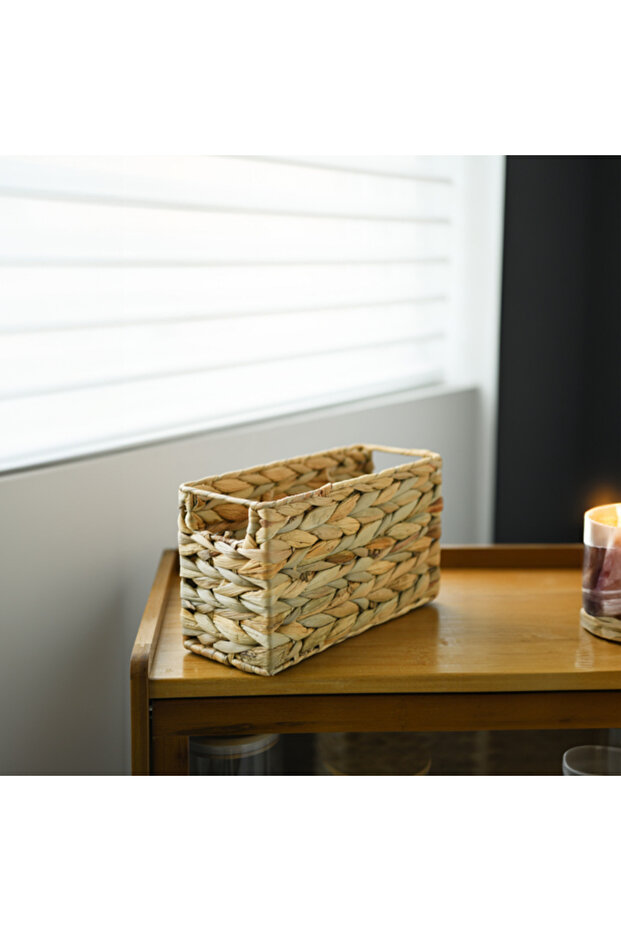 سلة تخزين متينة وخفيفة الوزن موفرة للمساحة باللون البني - 3