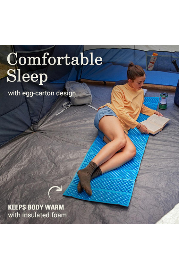 وسادة تخييم مستطيلة مريحة من الإسفنج من River Rest باللون الأزرق - 5