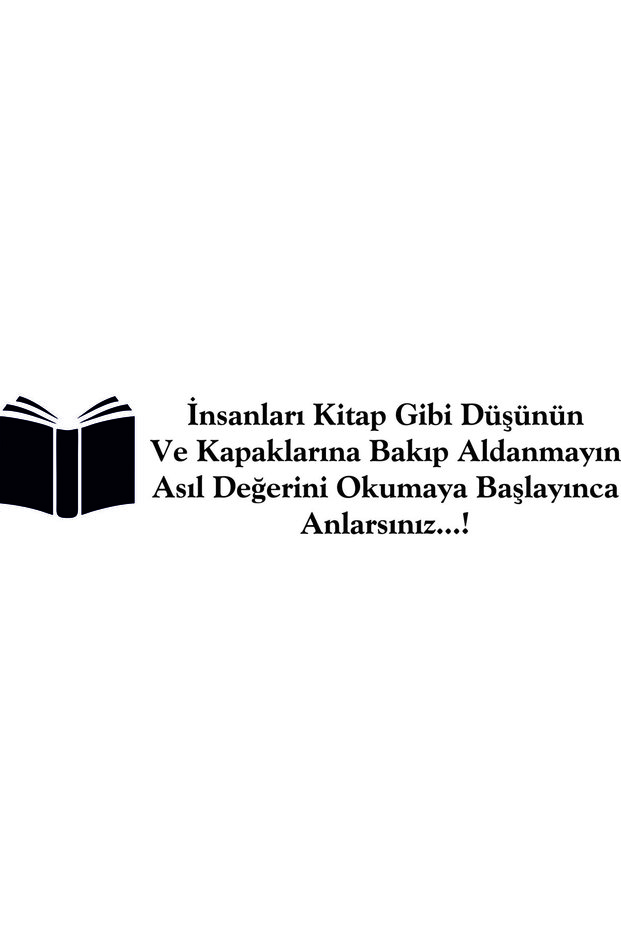 Think Like a Book and Don'T Trust People by Their Covers the True Value Oto Arma Sti̇cker (75X17 cm)