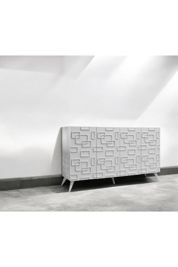 دولاب استقبال مقاس 150 سم لون رمادي فاتح - 1