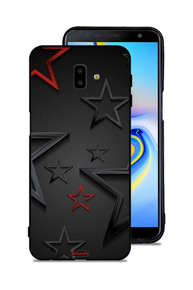 غطاء حماية لهاتف سامسونج جالاكسي J6 بلس بنقشة نجوم