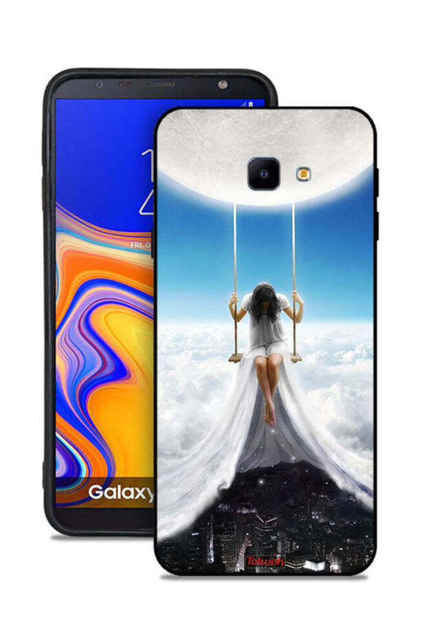 غطاء حماية لهاتف Samsung Galaxy J4 Core بتصميم فن مدينة الغيوم القمرية