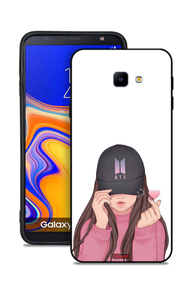 غطاء حماية لهاتف Samsung Galaxy J4 Core، فتاة تصنع سناب شات