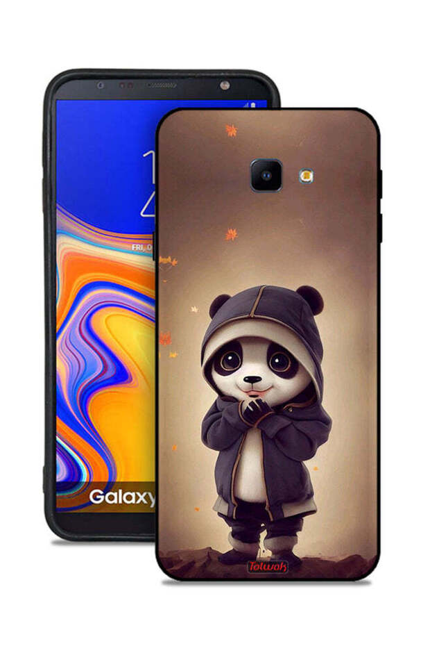 غطاء حماية لهاتف Samsung Galaxy J4 Core بتصميم الباندا الصغير اللطيف
