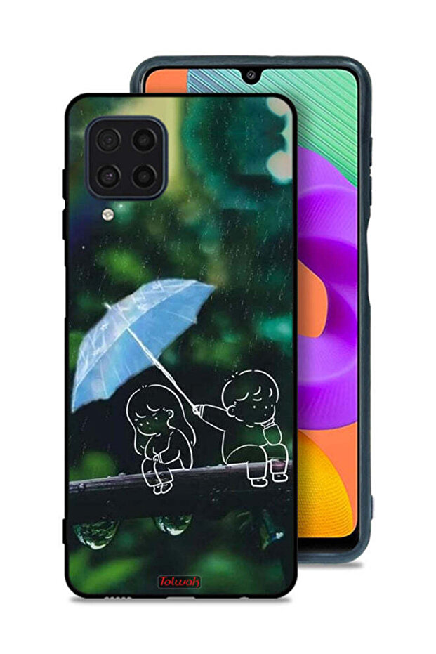Samsung Galaxy M22 Protective Case Cover Couple Abstract Art