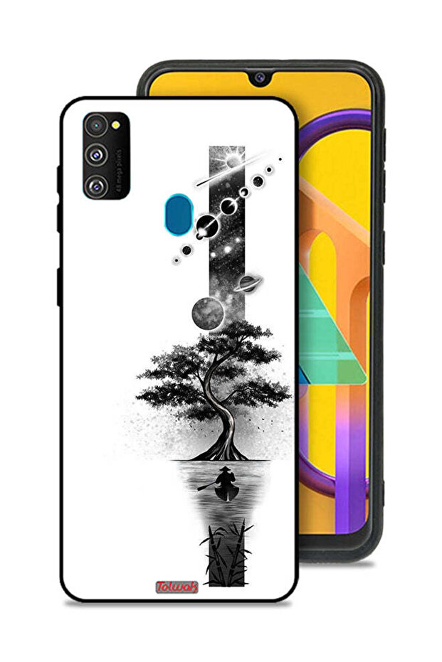 غطاء حماية لهاتف Samsung Galaxy M30s بتصميم فن الأرض والفضاء