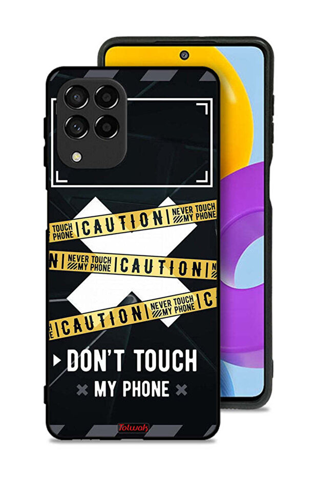 Samsung Galaxy M53 Protective Case Cover Caution Never Touch My Phone