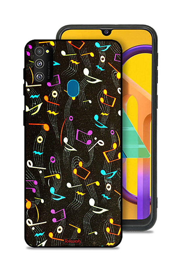 Samsung Galaxy M30s Protective Case Cover Music Fabric Pattern