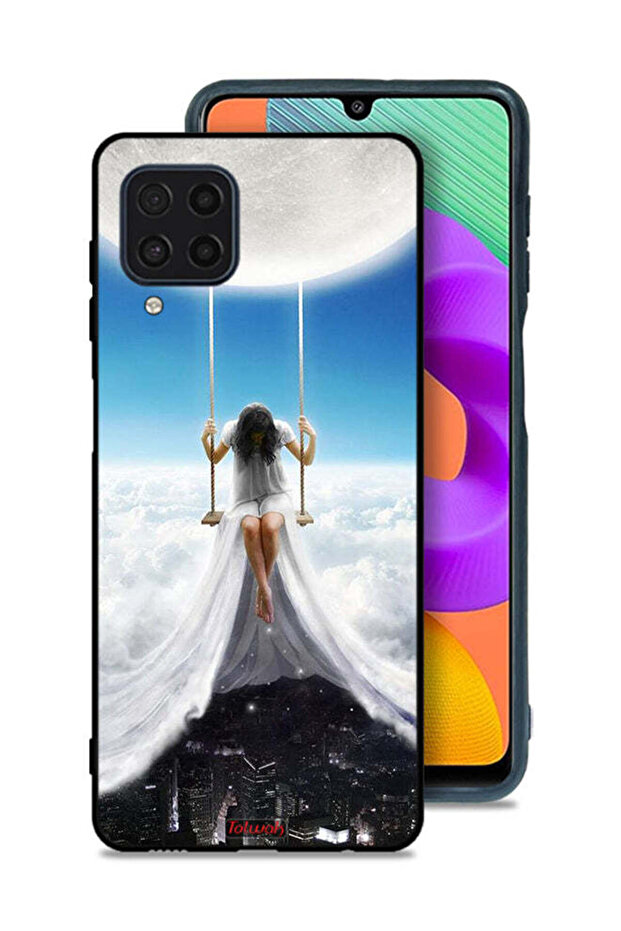 Samsung Galaxy M32 4G Protective Case Cover Moon Clouds Town Art