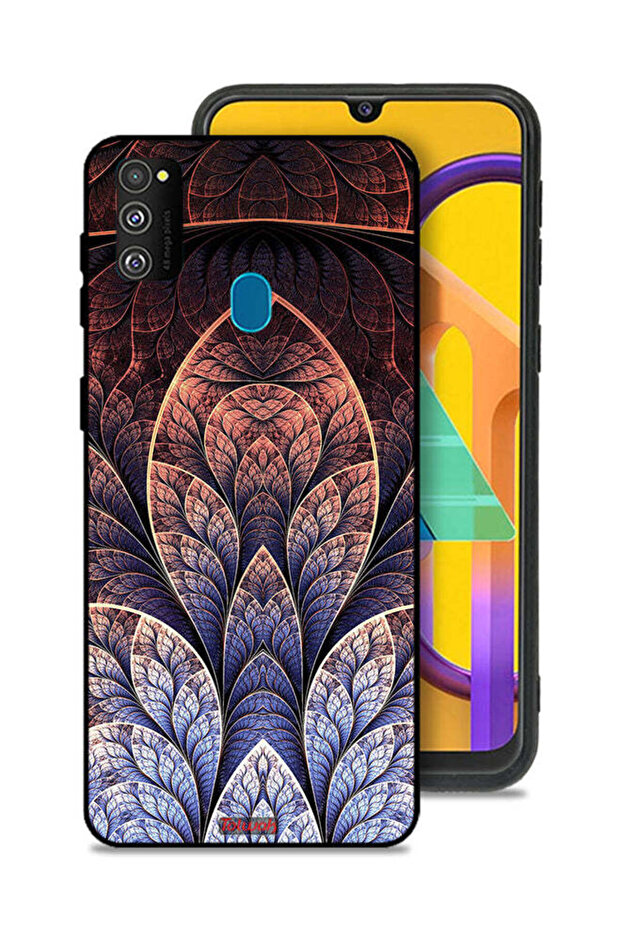 Samsung Galaxy M30s Protective Case Cover Floral Fractal Abstract