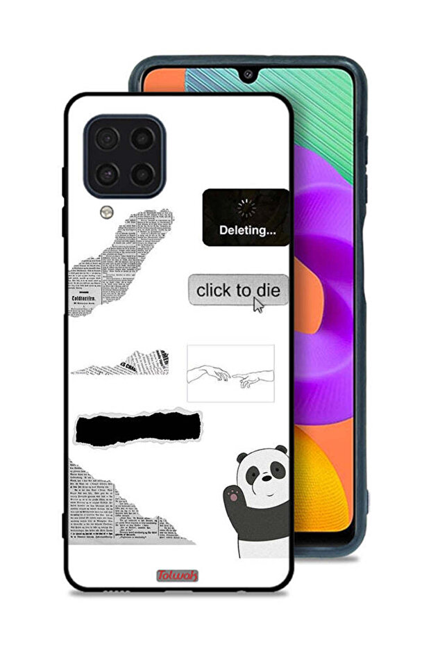 Samsung Galaxy M22 Protective Case Cover Panda Sticker