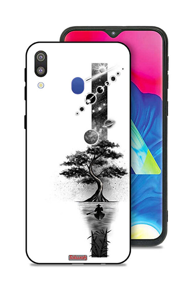 غطاء حماية لهاتف Samsung Galaxy M20 بتصميم فن الأرض والفضاء