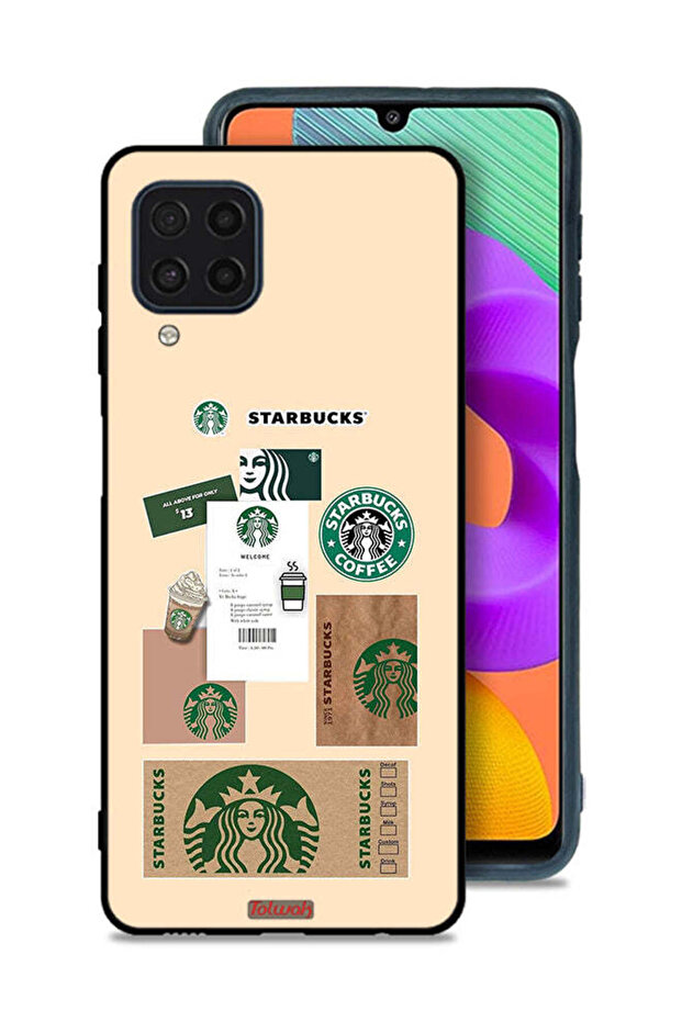 Samsung Galaxy M22 Protective Case Cover Coffee Sticker
