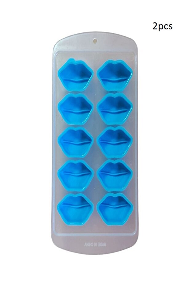 قطعتين قالب ثلج على شكل شفايف ساخنة - لون عشوائي - أود بيتس - 1