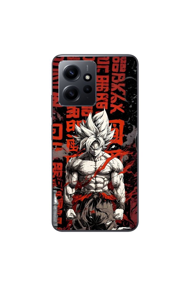 Xiaomi Redmi Note 12 Compatible Transparent Case with Dragon Ball-Z 1 Design