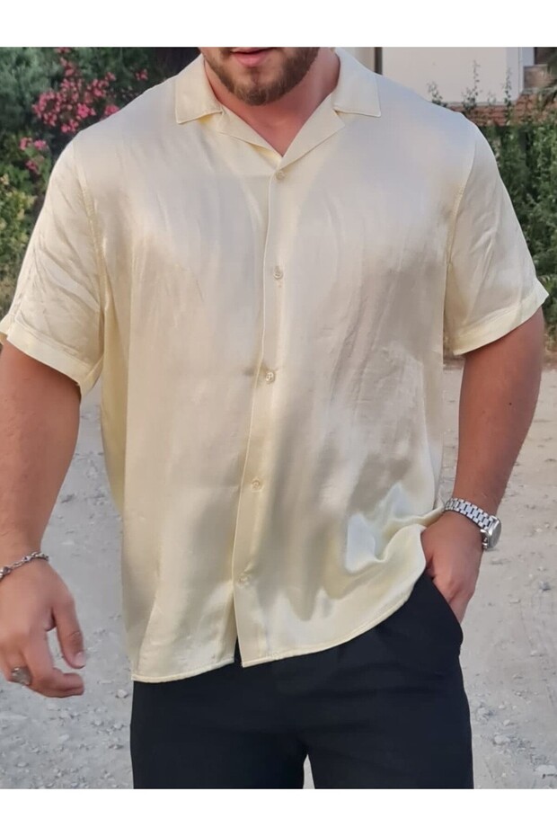 Oversize İpek Gömlek - 4