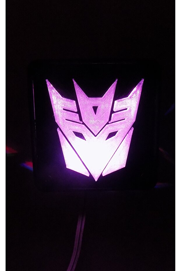 Decepticon Transformers LED Gece Işığı/Lamba - 3D Baskı - 2