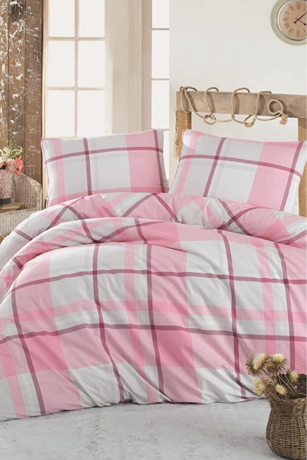 Kristal Sava Light Collection Double Duvet Cover Set Pink