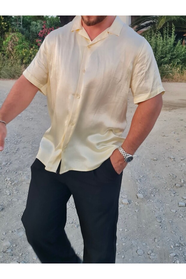 Oversize İpek Gömlek - 2