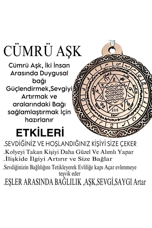 Cümrü Aşk Tılsım Saf Bakır Kolye - 1