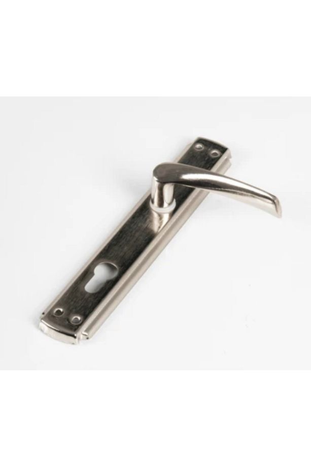 Turgutlar Yapı Bravo Yale Çelik Kapı Kolu Nikel Saten Oda Kapı Kolu Metal Kapı Kolu SAĞ Kol - 2