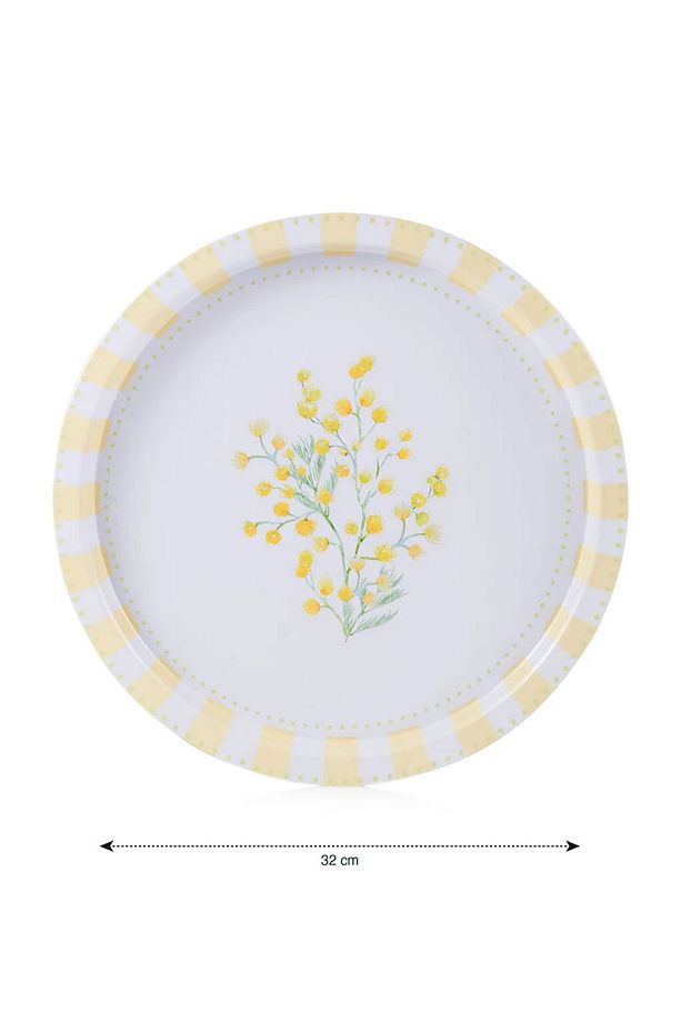LCW HOME Sari Çiçek Baskılı Tepsi 32 cm - 4