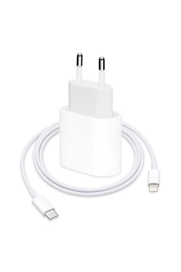İphone Uyumlu Hızlı Şarj Aleti - 20w Type-c Adaptör Ve Type-c Uçlu Lighning Kablo Ile Birlikte - 1