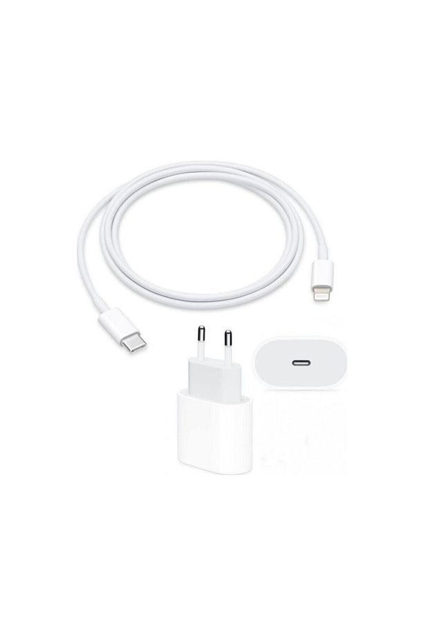 İphone Uyumlu Hızlı Şarj Aleti - 20w Type-c Adaptör Ve Type-c Uçlu Lighning Kablo Ile Birlikte - 2