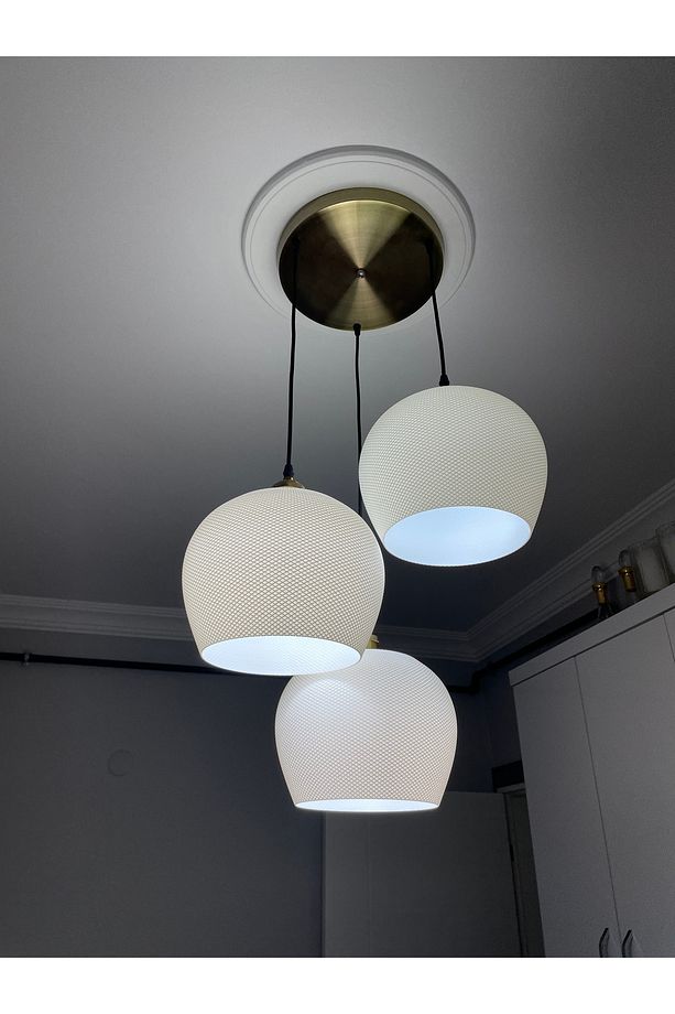 Modern Tarzda Sarkıt Salon Mutfak Yatak Odası Için 3'lü Bohem Avize (RUSTİK AMPUL HEDİYELİ) Nestvibe - 4
