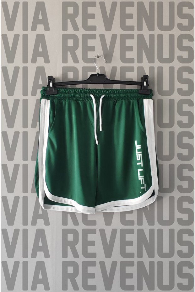 Just Lift Printed Piping Detailed Sports Training Shorts