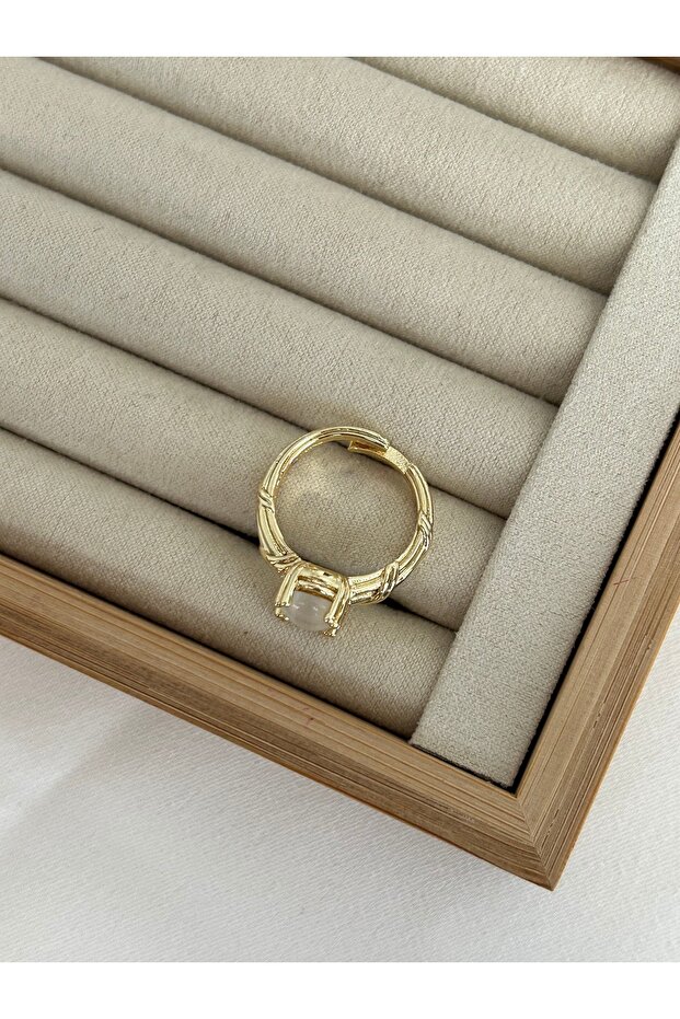 Gold Ring with Cat's Eye Stone - 3
